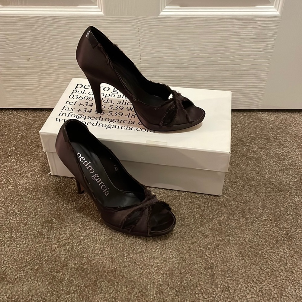 Pedro Garcia brown satin shoe